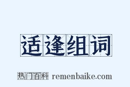 适逢组词是什么意思的图片
